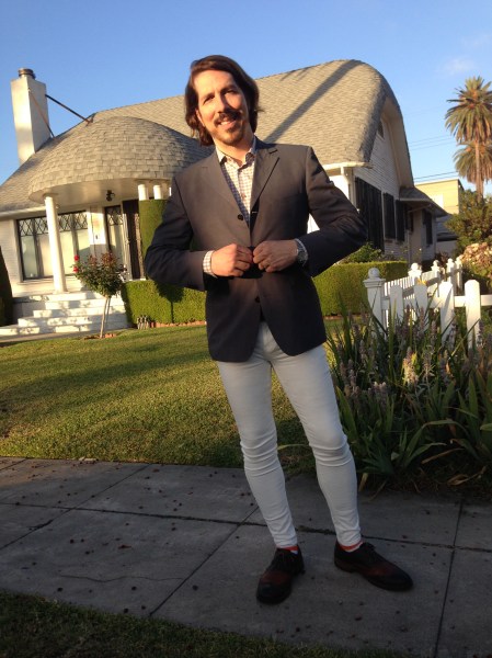 One more of me wearing white tight pants